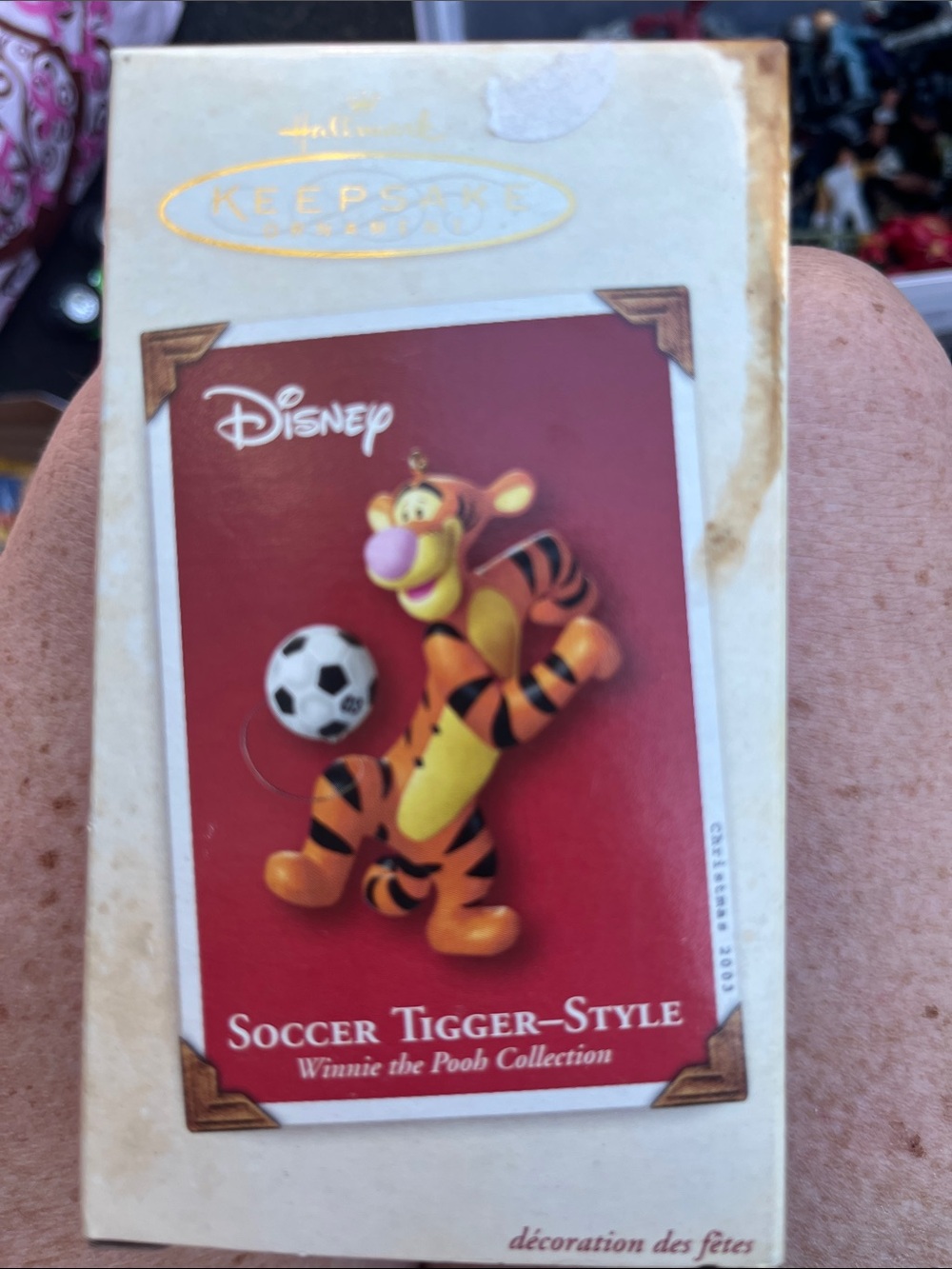 Disney Tigger Soccer Ornament - Orange, Yellow, Black